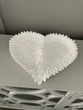 White heart feather plate